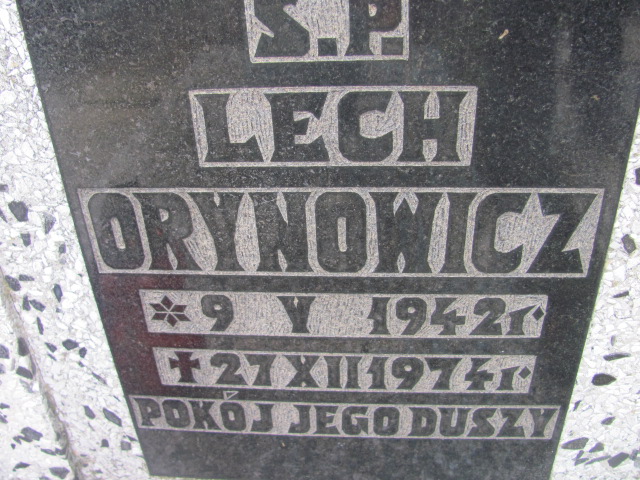 Lech Orynowicz 1942 Pieszyce - Grobonet - Wyszukiwarka osób pochowanych