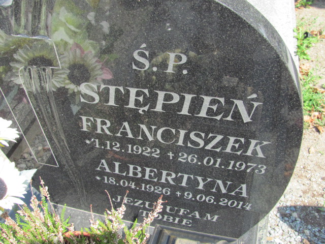 Franciszek Stępień 1922 Pieszyce - Grobonet - Wyszukiwarka osób pochowanych