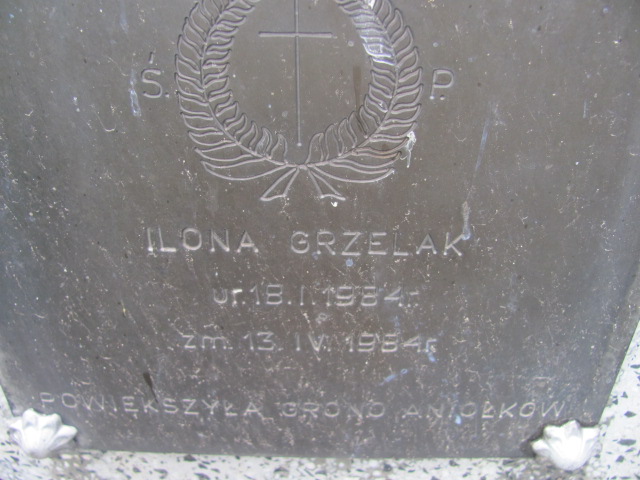 Ilona Grzelak 1984 Pieszyce - Grobonet - Wyszukiwarka osób pochowanych