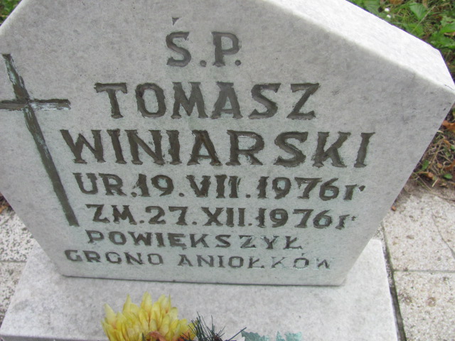Tomasz Winiarski 1976 Pieszyce - Grobonet - Wyszukiwarka osób pochowanych