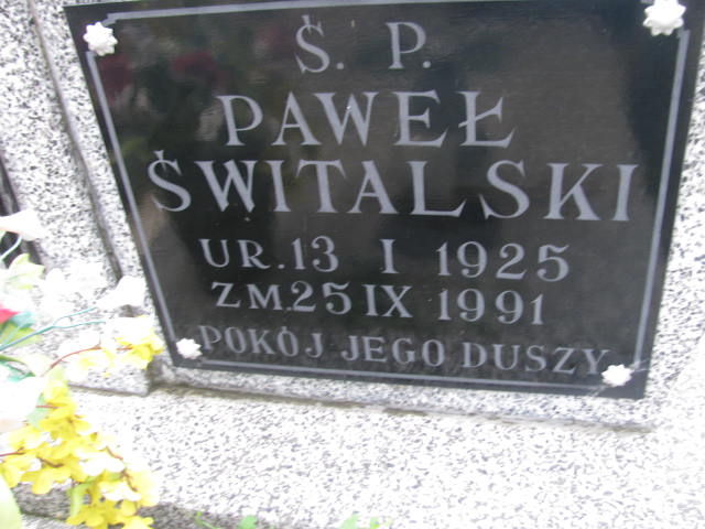 Paweł Świtalski 1925 Pieszyce - Grobonet - Wyszukiwarka osób pochowanych