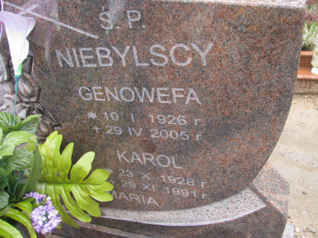 Genowefa Niebylska 1926 Pieszyce - Grobonet - Wyszukiwarka osób pochowanych