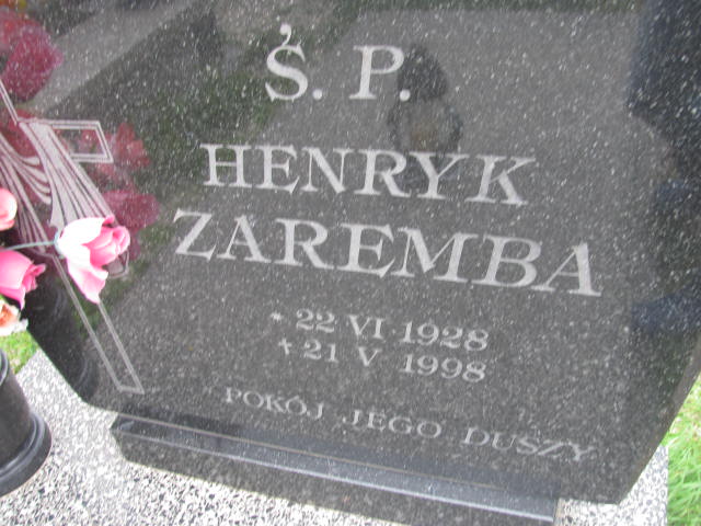 Henryk Zaremba 1928 Pieszyce - Grobonet - Wyszukiwarka osób pochowanych