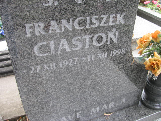 Franciszek Ciastoń 1927 Pieszyce - Grobonet - Wyszukiwarka osób pochowanych
