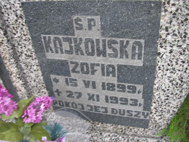 Zofia Kajkowska 1899 Pieszyce - Grobonet - Wyszukiwarka osób pochowanych