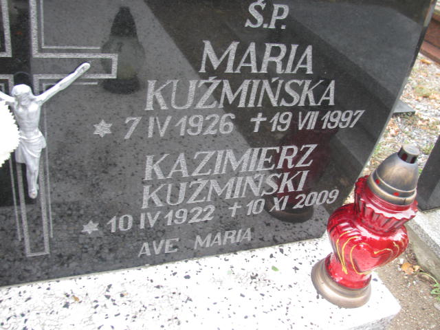 Maria Kuźmińska 1926 Pieszyce - Grobonet - Wyszukiwarka osób pochowanych